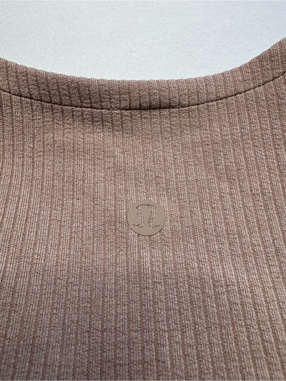 Lululemon Ribbed Softstreme Asymmetrical Long-Sleeve Shirt Taupetastic Size XXS
